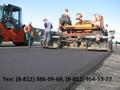 Устройство покрытия толщиной 5-10 см из горячих асфальтобетонных смесей плотных мелкозернистых типа АБВГ