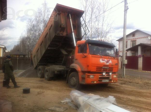Песок, щебень, земля, отсев и другие нерудные материалы с доставкой.