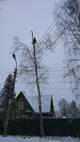 Спил деревьев частями, кронирование, валка.
