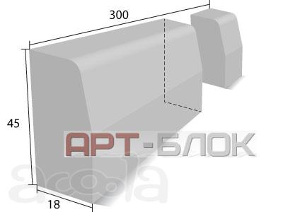 Бетонный бортовой камень БР 300х45х18 (дорожный)