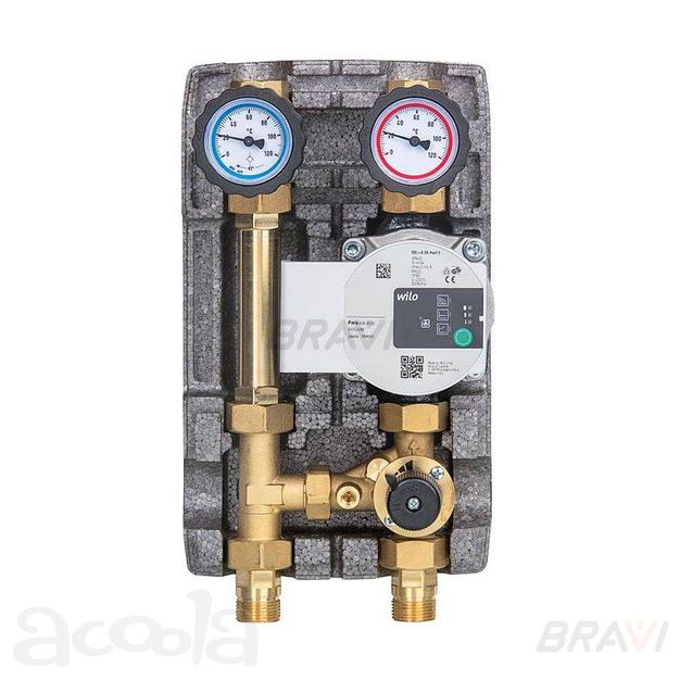 Смесительная насосная группа BRAVI DN20 с насосом Wilo Para 15/6 SC