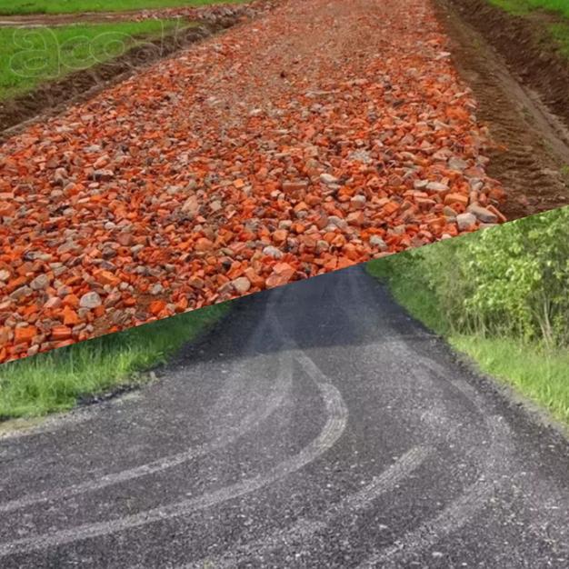 Бой кирпича для поднятия участка.